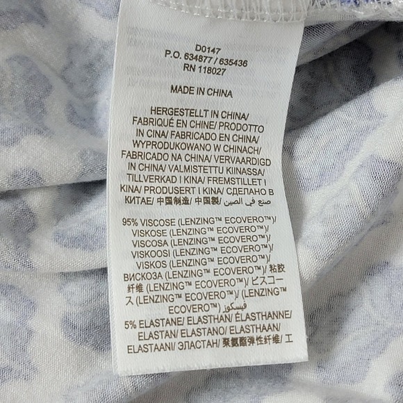 Boden Women's 8R Blue White Floral Smocked Waist Short Sleeve Coastal Midi Dre - Picture 8 of 10